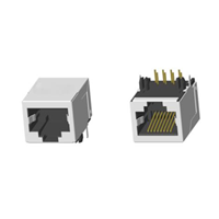 RJ45 5921 ; Single Port ; Without LED ; With metal shield . PCB Retaining Post: hollow(Type B)