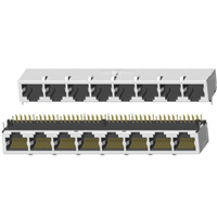 RJ45 5921 ; 1x8 ports ; Without LED ; With metal shield(EMI Fingers) . PCB Retaining Post: hollow(Type B）