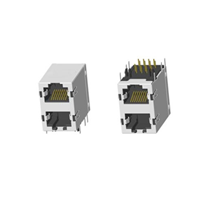 RJ45 5921 2X1 无灯带屏蔽带弹片