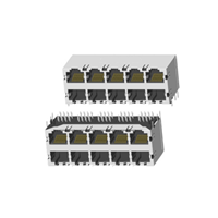 RJ45 5921 2X5 无灯带屏蔽带弹片