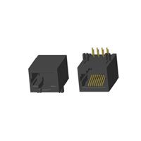 RJ45 5921 ; Single port ; Without LED ; Without metal shield . PCB Retaining Post: hollow(Type B）
